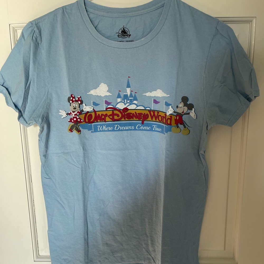 Vintage Walt Disney World Light Blue T Shirt